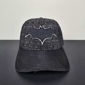 Batman‎ Hat Cap Mens SnapBack Black Speckled Bat Logo DC Comics Super Hero Nerd